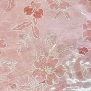 Vintage Kemp & Beatley Round Tablecloth 68" Embroidered Vinyl Cottagecore Farm